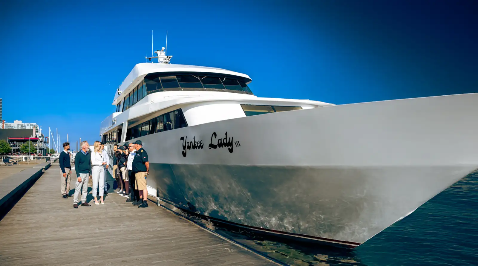 Yankee Lady welcoming guests at the dock