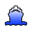 Blue boat icon from our harbour maps.