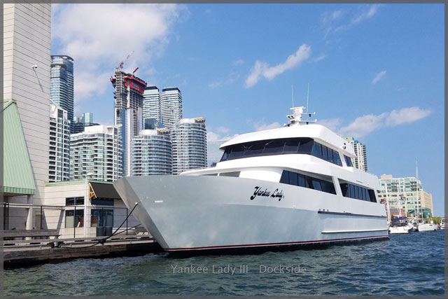 Cruise boat Yankee lady III docked in the Toronto Harbour.