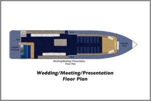 Wedding/Meeting/Presentation Floor Plan for our cruise boats.