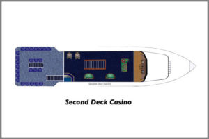 Second Deck Casino floor plan on our two cruise boats.